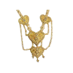 Gold Star Round Necklace by Tjokrosuharto
