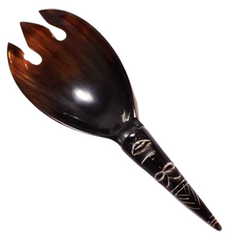 Asmat Buffalo Horn Ladle 9x23